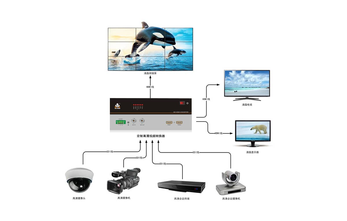定制高清视频转换器拓扑图